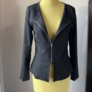 Black zippered blazer